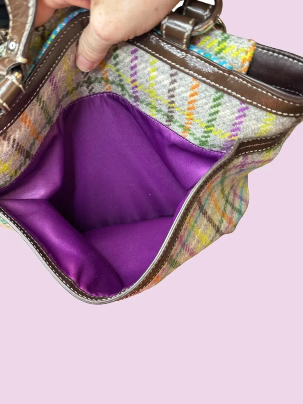 Coach Penelope Tattersall Wool Tweed 2010 - Like New - Picture 15 of 16